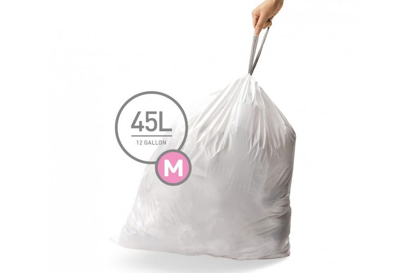 Påse Typ M 3 x 20 pack(60 påsar), vit plast - SimpleHuman - Avfallspåsar & soppåsar